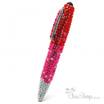 Crystal Diamonate Glitter Red Pink & Bling Pen