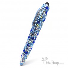 Crystal Diamonate Glitter Blue Sparkle Bling Pen