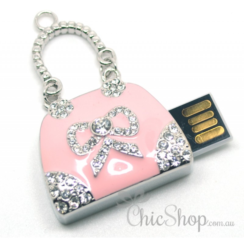 Pink Cute HandbagShaped Jewelry Pretty Designer USB Flash Drive 4GB