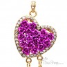Heart Shaped With Purple Roses USB Flash Drive / Stick 2